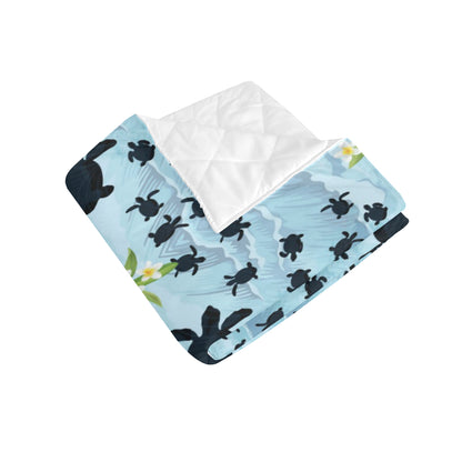 Sea Turtle Pattern Print Design T011 Premium Quilt