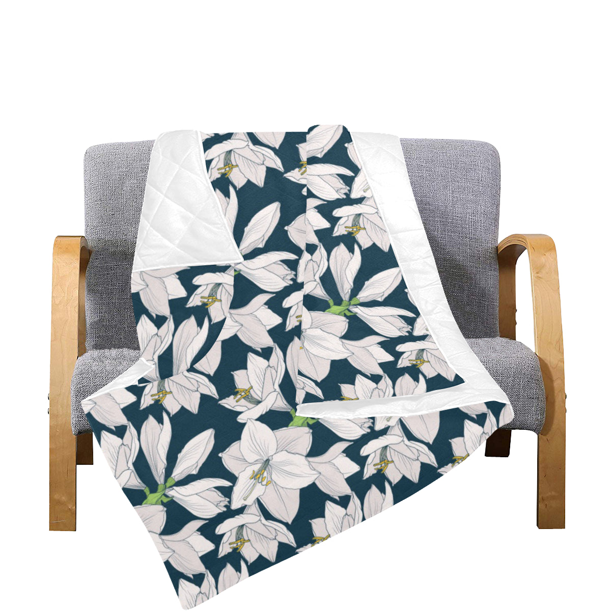 Amaryllis Pattern Print Design AL02 Premium Quilt