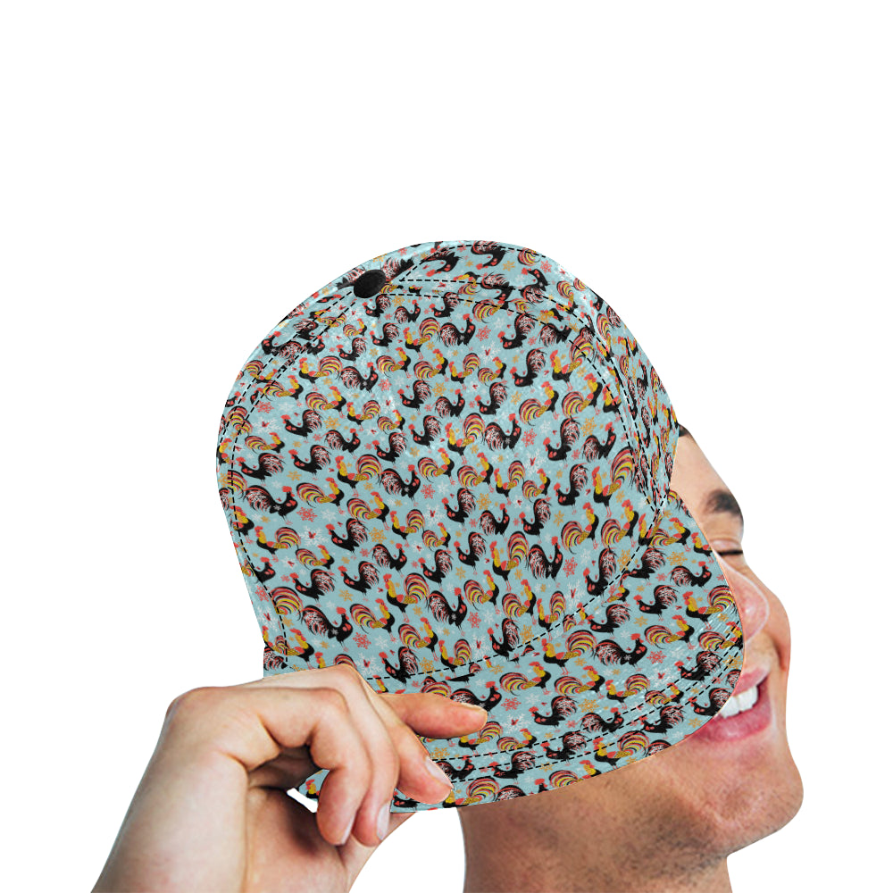 Rooster Themed Design Snapback Cap