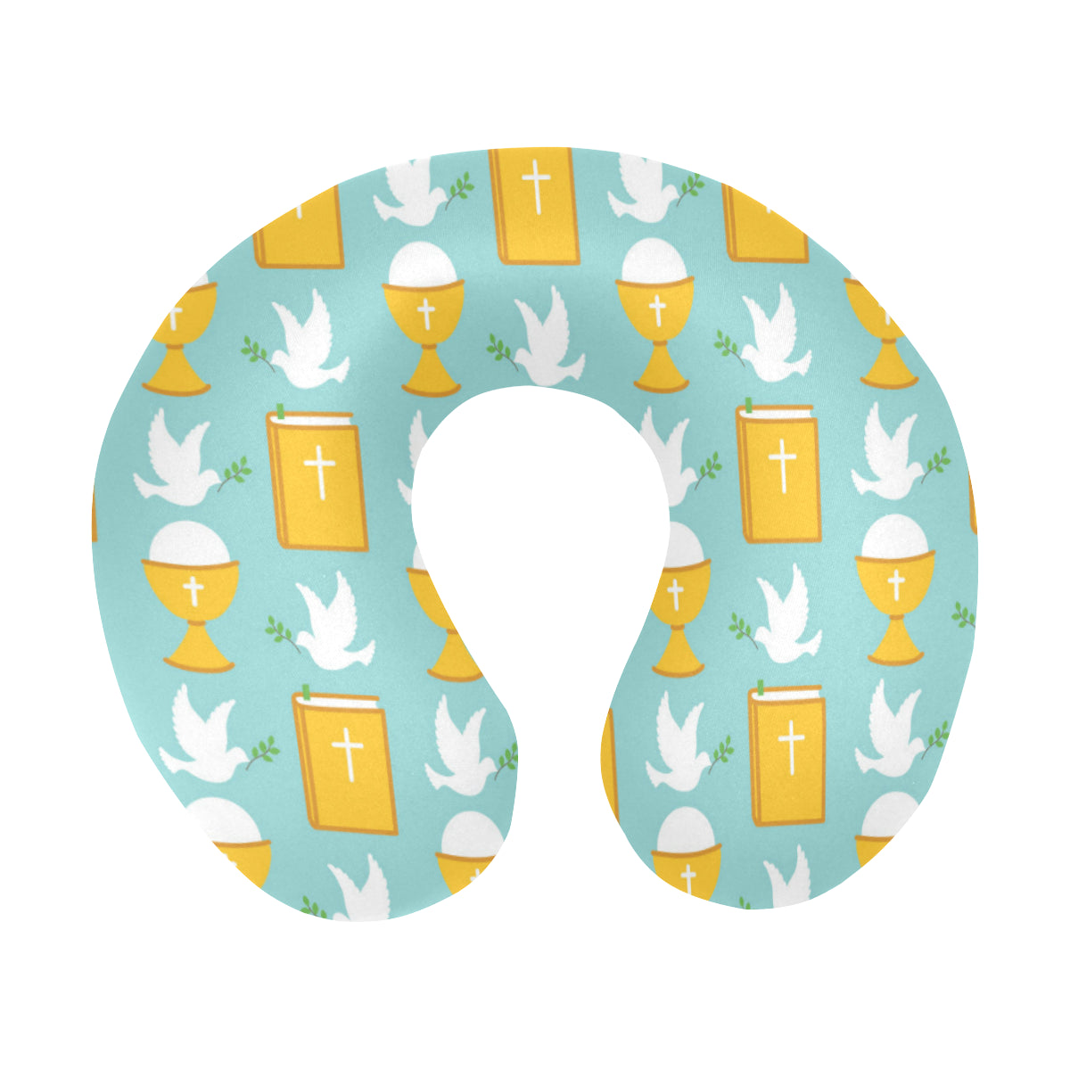 Christian Pattern Print Design 02 U-Shaped Travel Neck Pillow