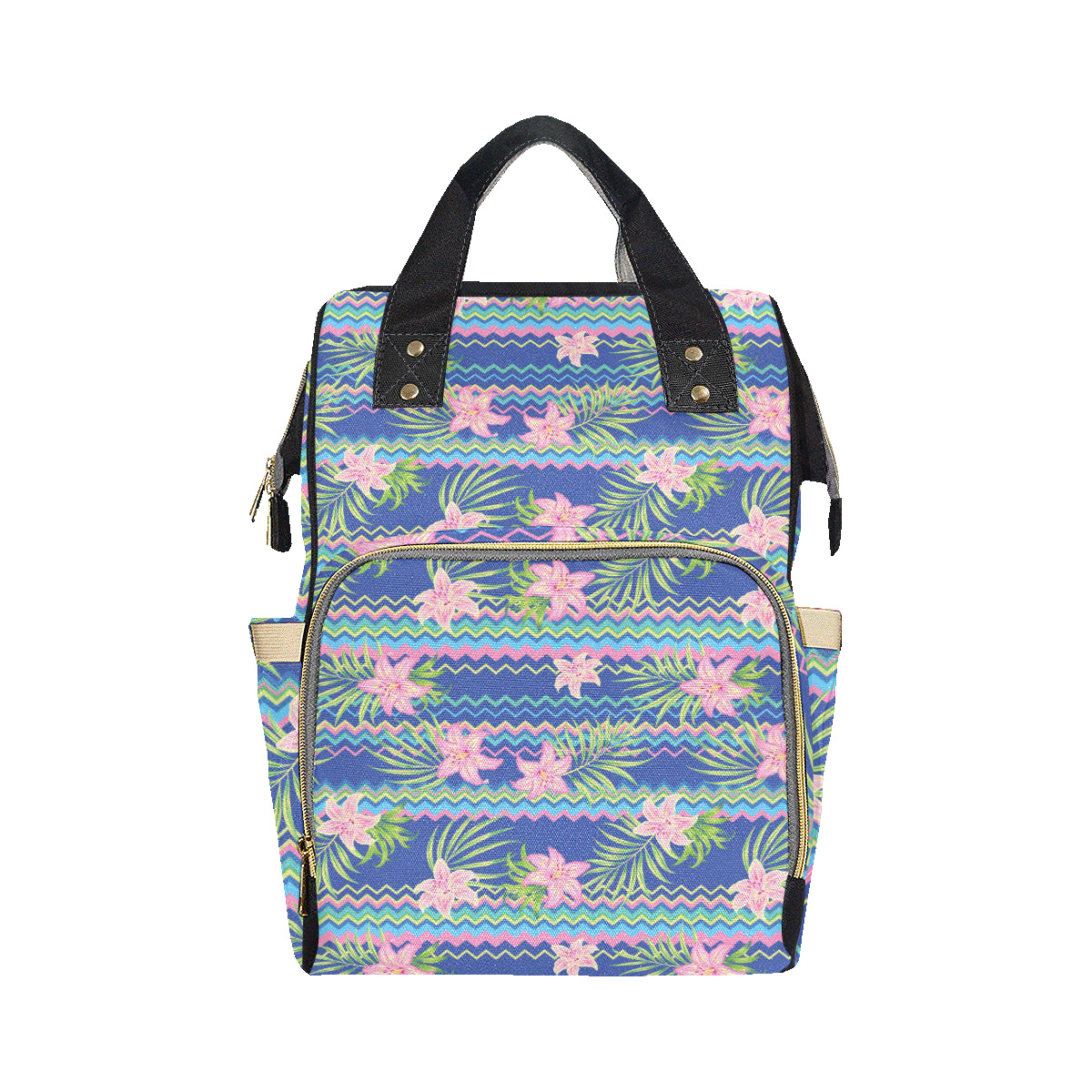 Lily Pattern Print Design LY015 Diaper Bag Backpack