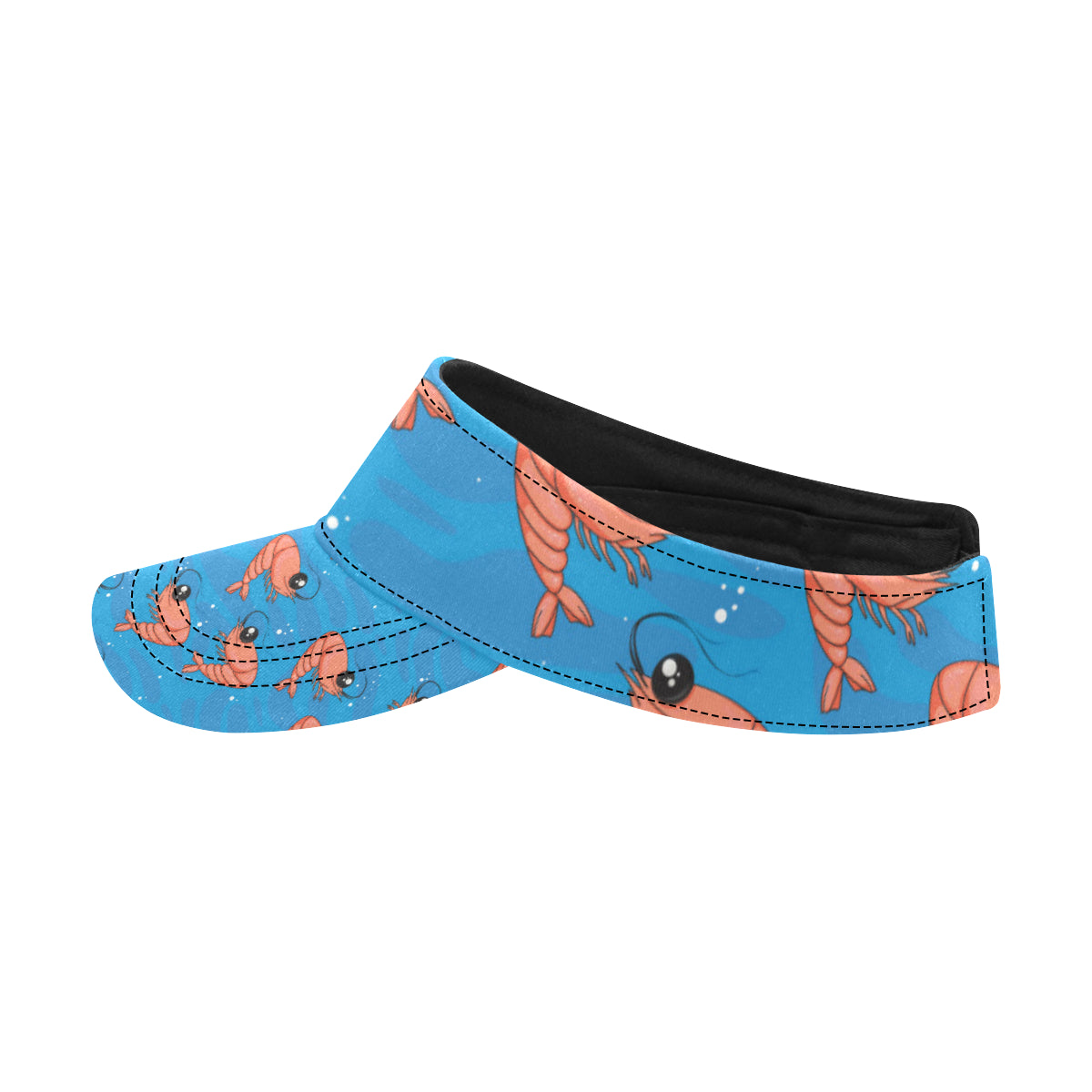 Prawn Cute Pattern Print Design 03 Unisex Sun Visor