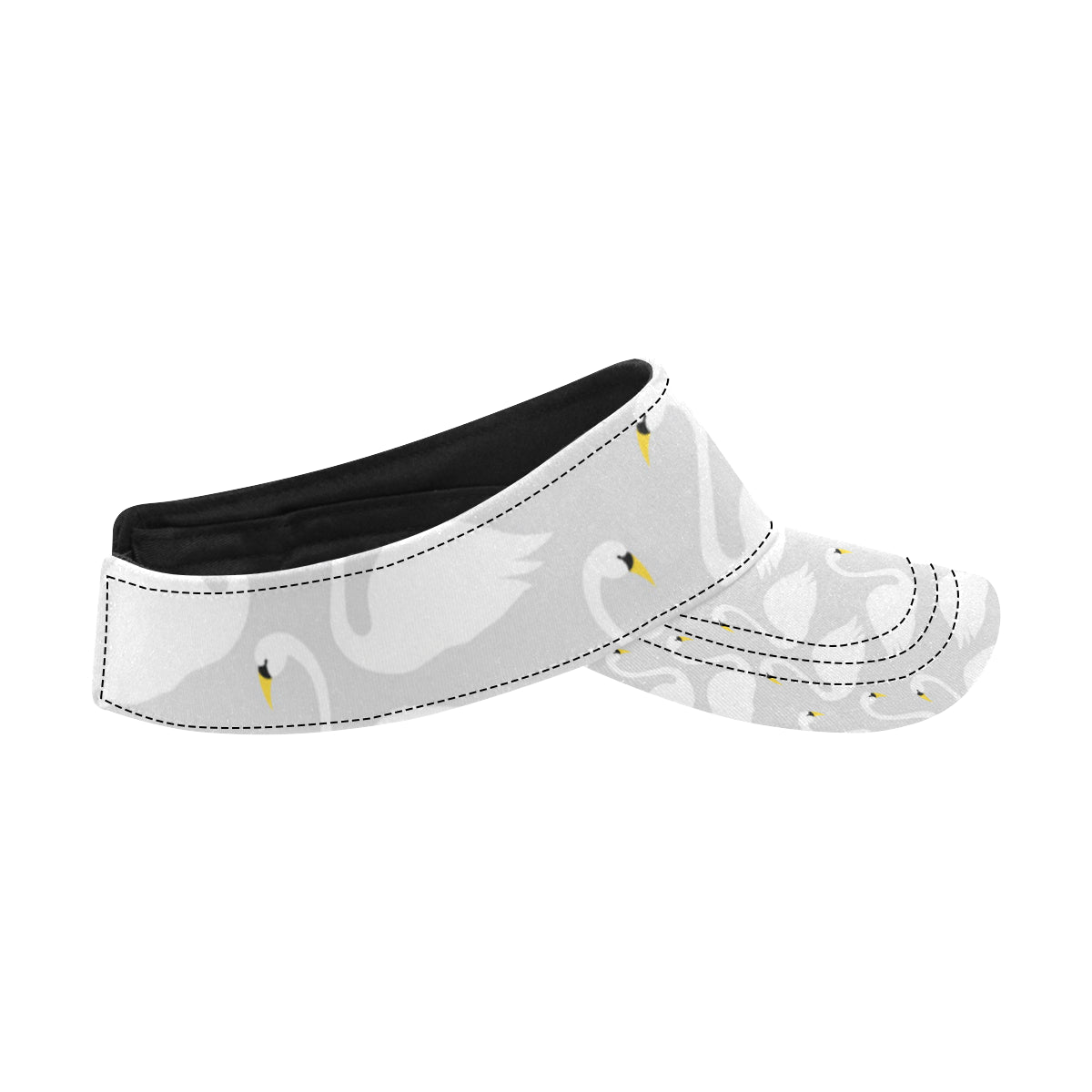 Swan Pattern Print Design 02 Unisex Sun Visor