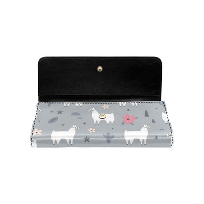 Llama Pattern Print Design 010 Women's Trifold Wallet