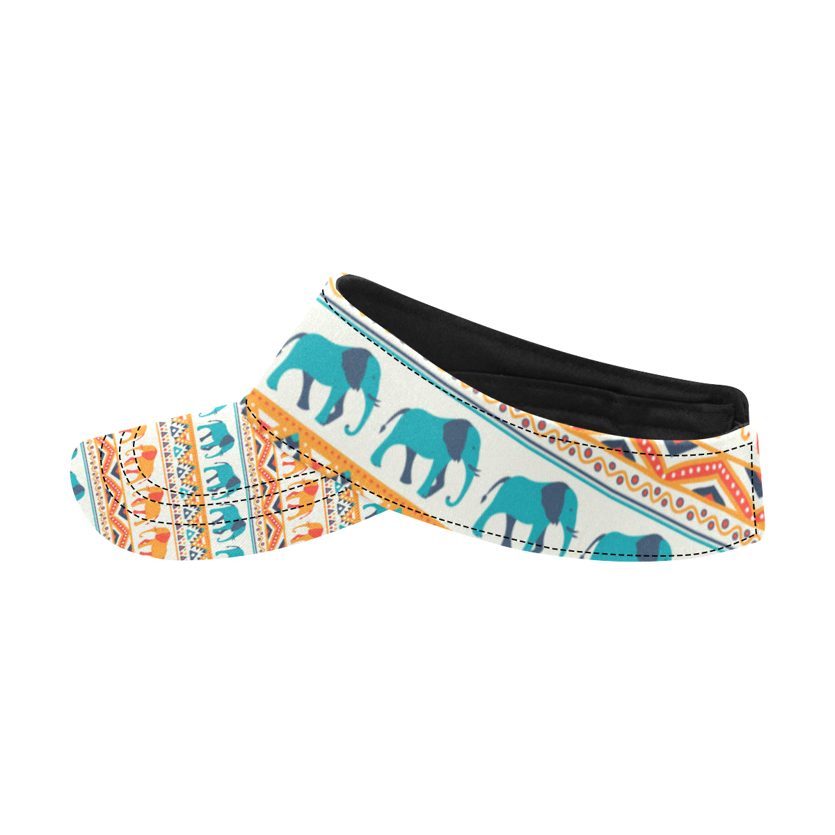 Elephant Aztec Ethnic Print Pattern Unisex Sun Visor