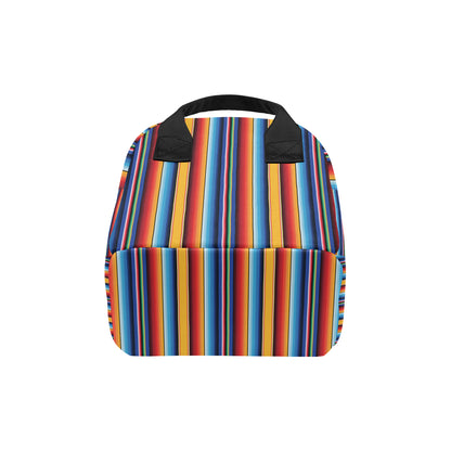 Mexican Blanket Stripe Print Pattern Insulated Lunch Bag