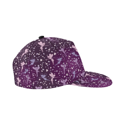 Fairy Pink Print Pattern Snapback Cap