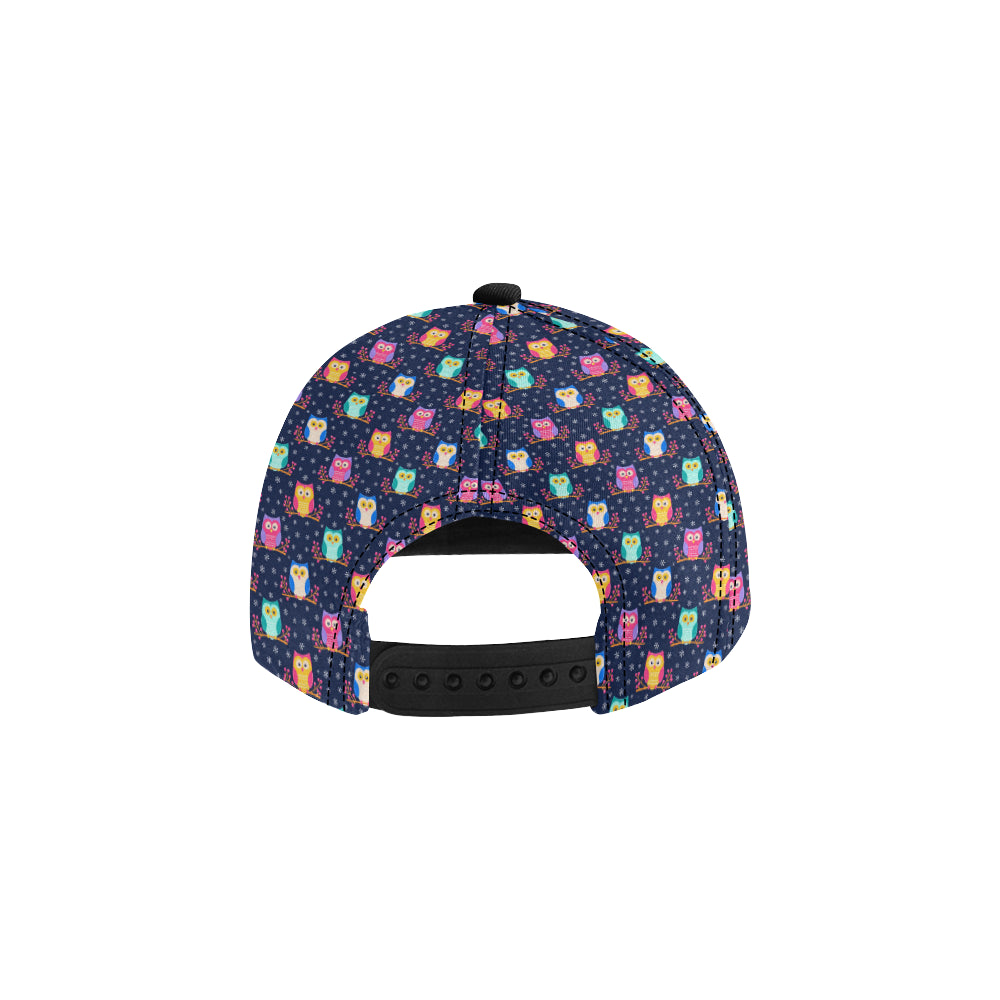 Owl Cute Themed Design Print Snapback Cap