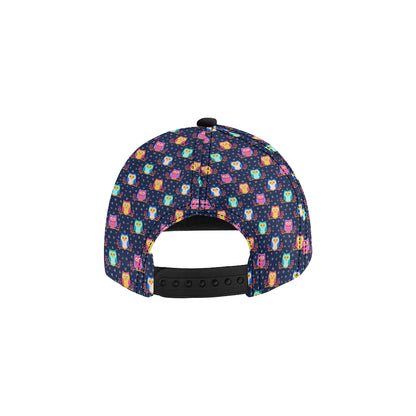 Owl Cute Themed Design Print Snapback Cap
