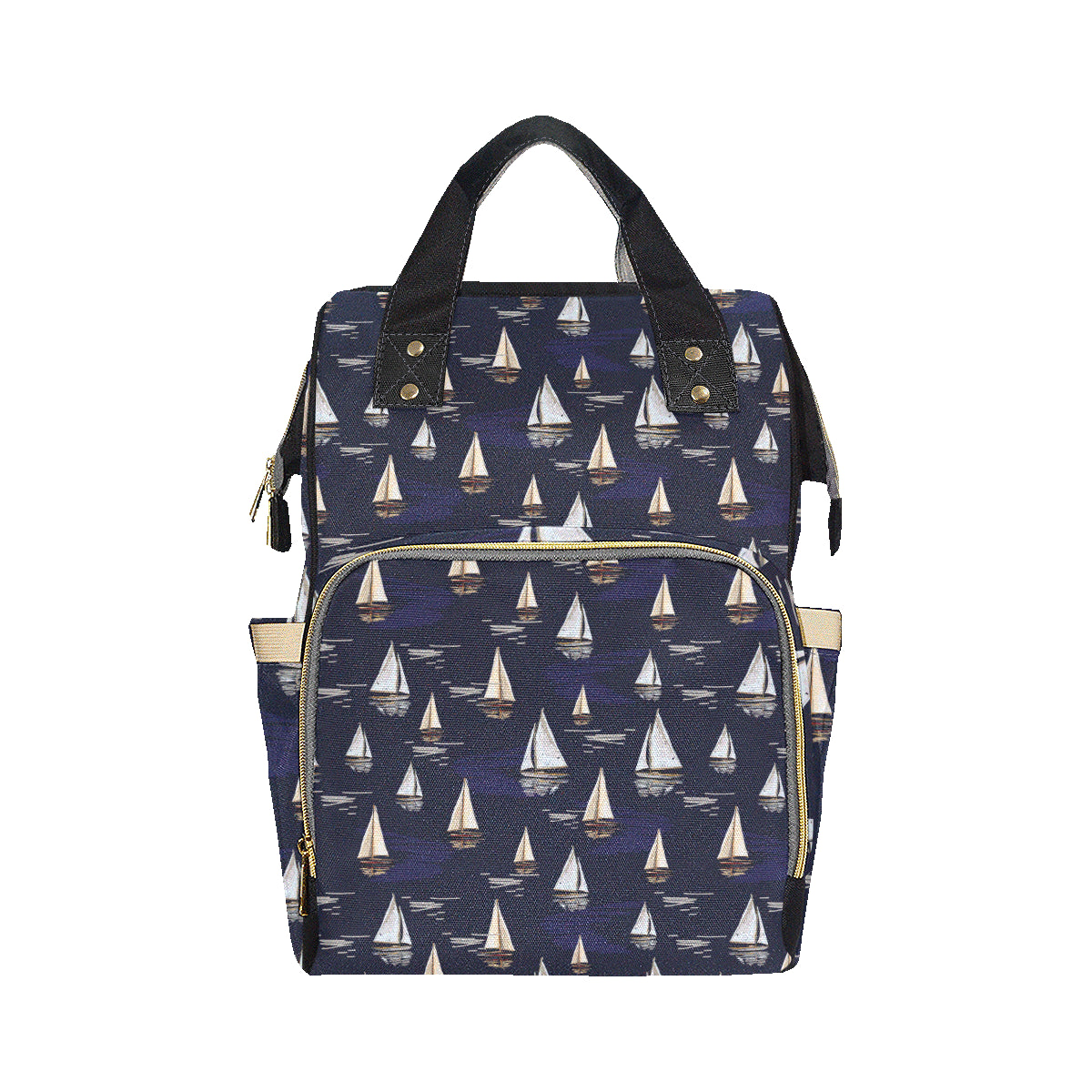 Sailing Ships Pattern Print Design A05 Diaper Bag Backpack