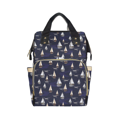 Sailing Ships Pattern Print Design A05 Diaper Bag Backpack