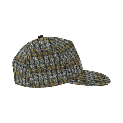 Pineapple Print Design Pattern Snapback Cap