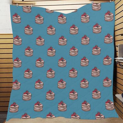 Pancake Pattern Print Design A03 Premium Quilt