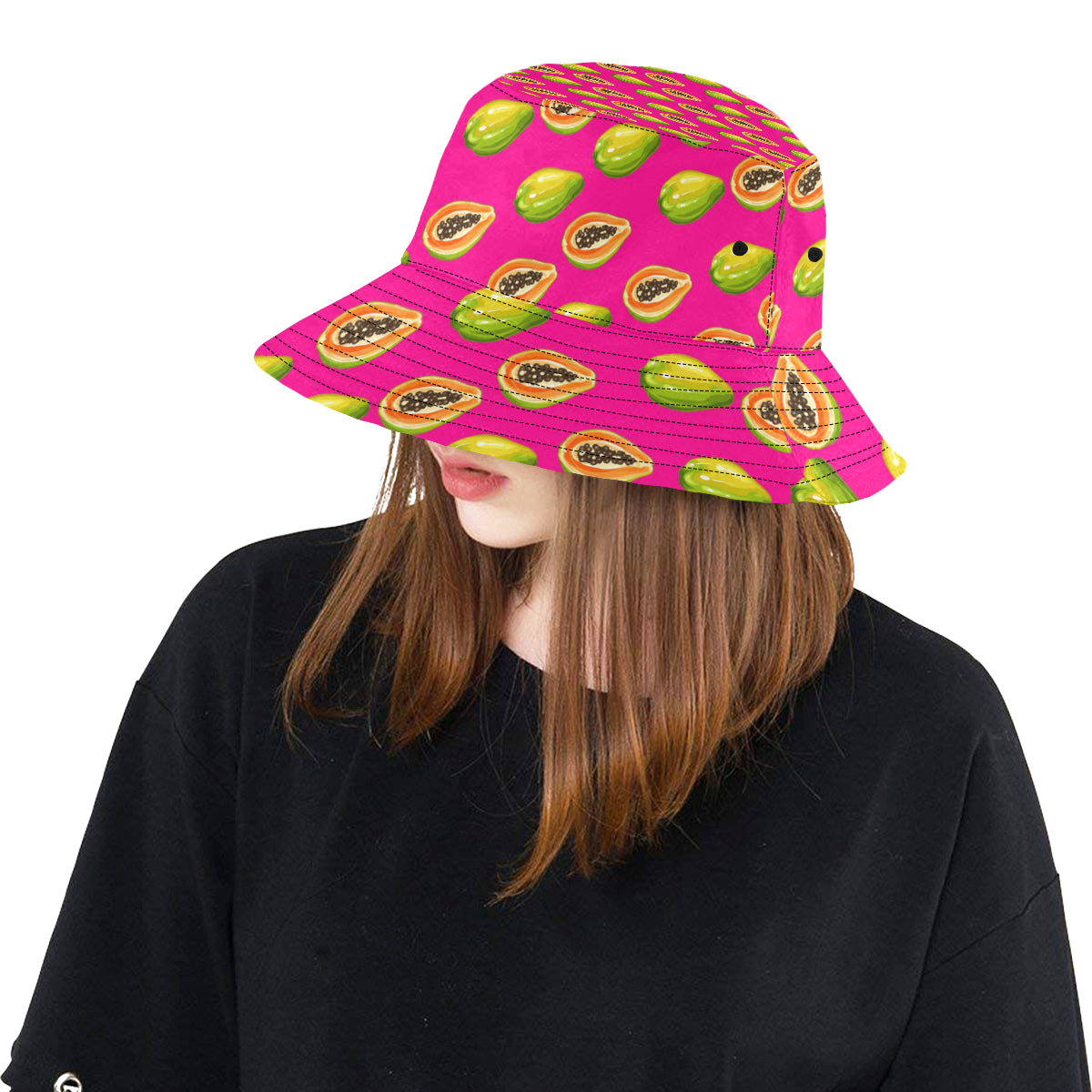 Papaya Pattern Print Design PP02 Unisex Bucket Hat