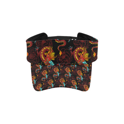 Chinese Dragons and Peonies Design Unisex Sun Visor