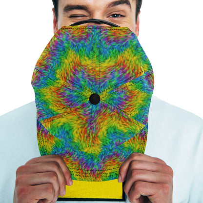 Rainbow Fur Design Print Snapback Cap