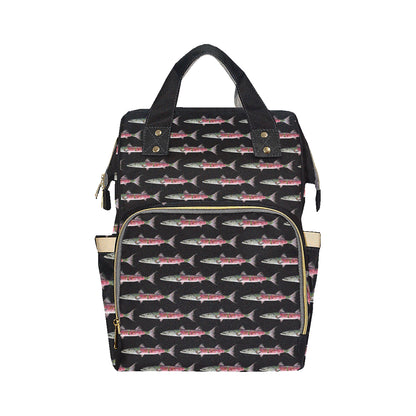 Barracuda Pattern Print Design 02 Diaper Bag Backpack