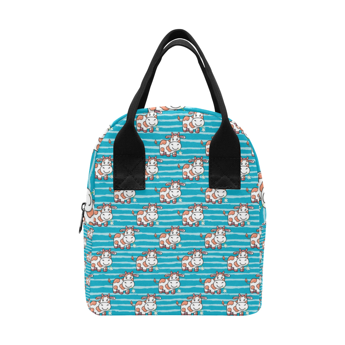 Cow Cute Print Pattern Insulated Lunch Bag