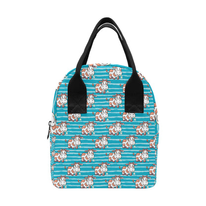 Cow Cute Print Pattern Insulated Lunch Bag