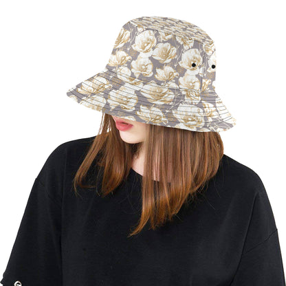 Anemone Pattern Print Design AM05 Unisex Bucket Hat
