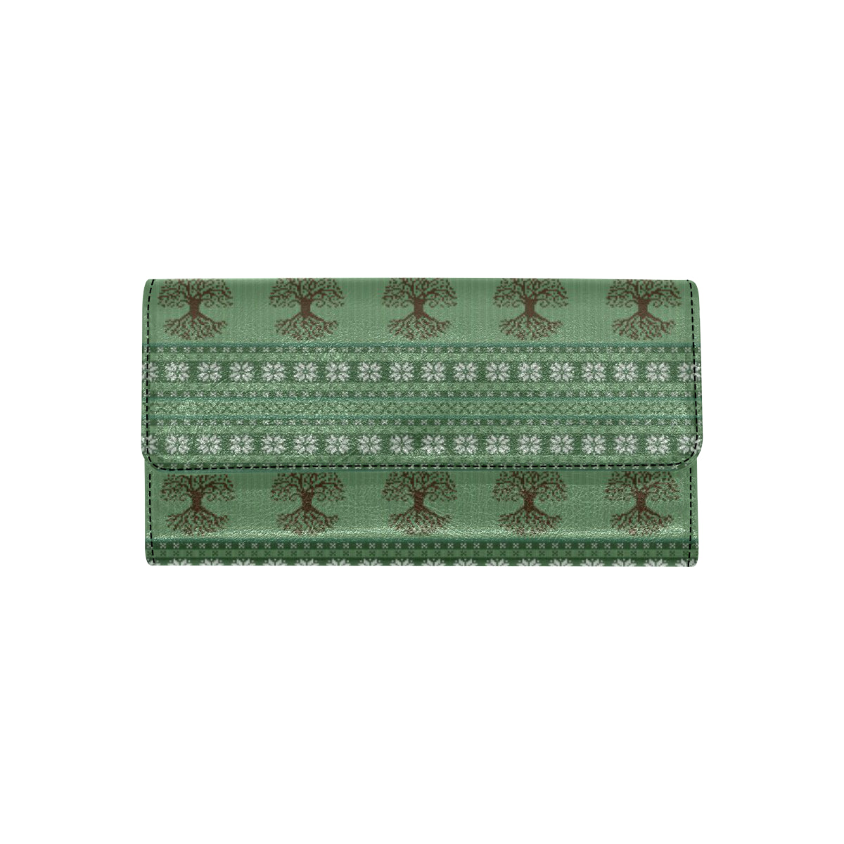Celtic Pattern Print Design 09 Women's Trifold Wallet
