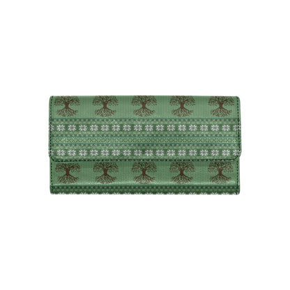 Celtic Pattern Print Design 09 Women's Trifold Wallet
