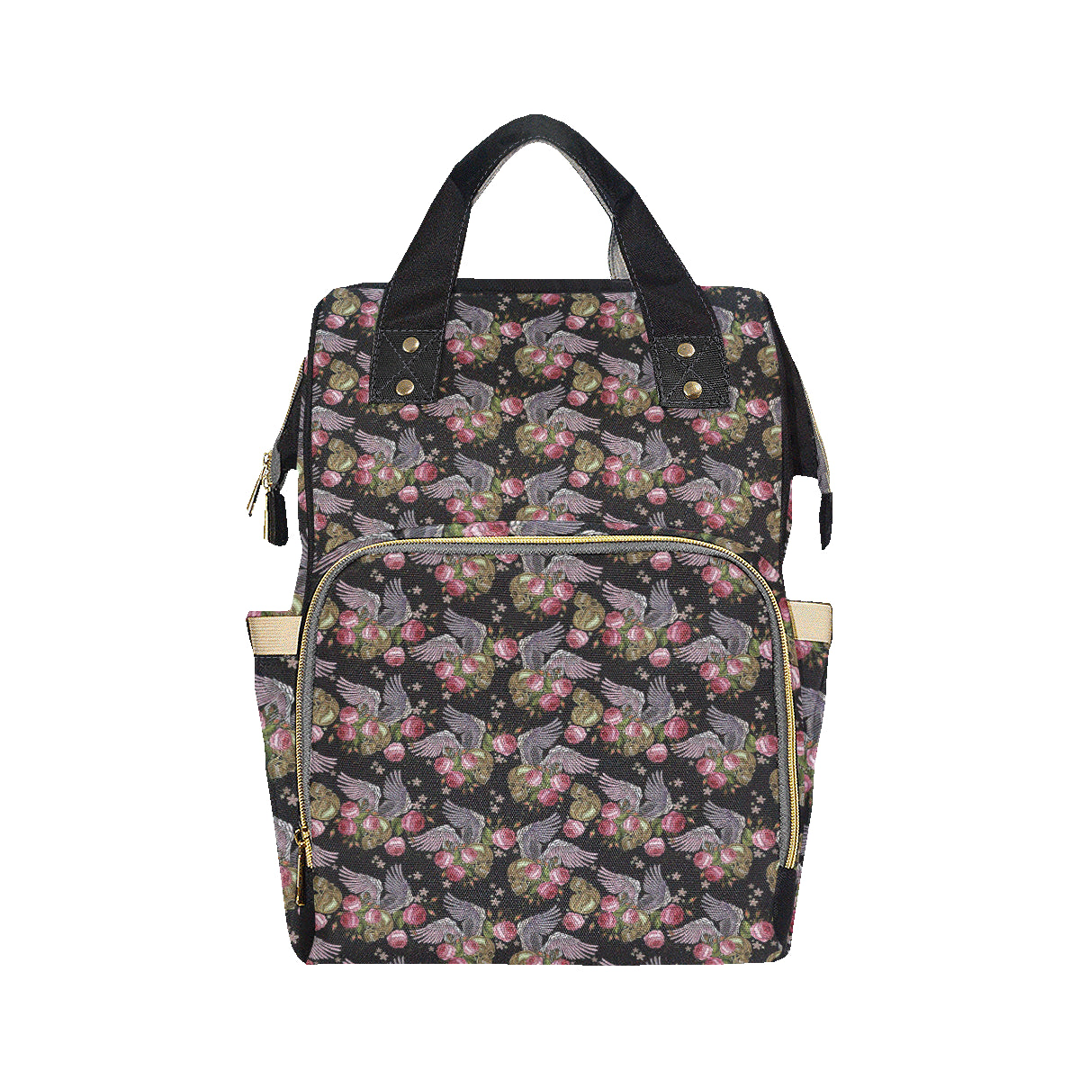 Angel Wings Pattern Print Design 06 Diaper Bag Backpack