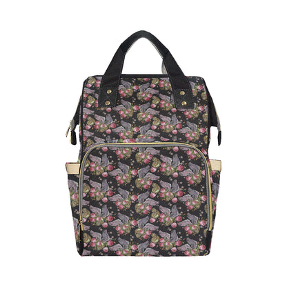 Angel Wings Pattern Print Design 06 Diaper Bag Backpack