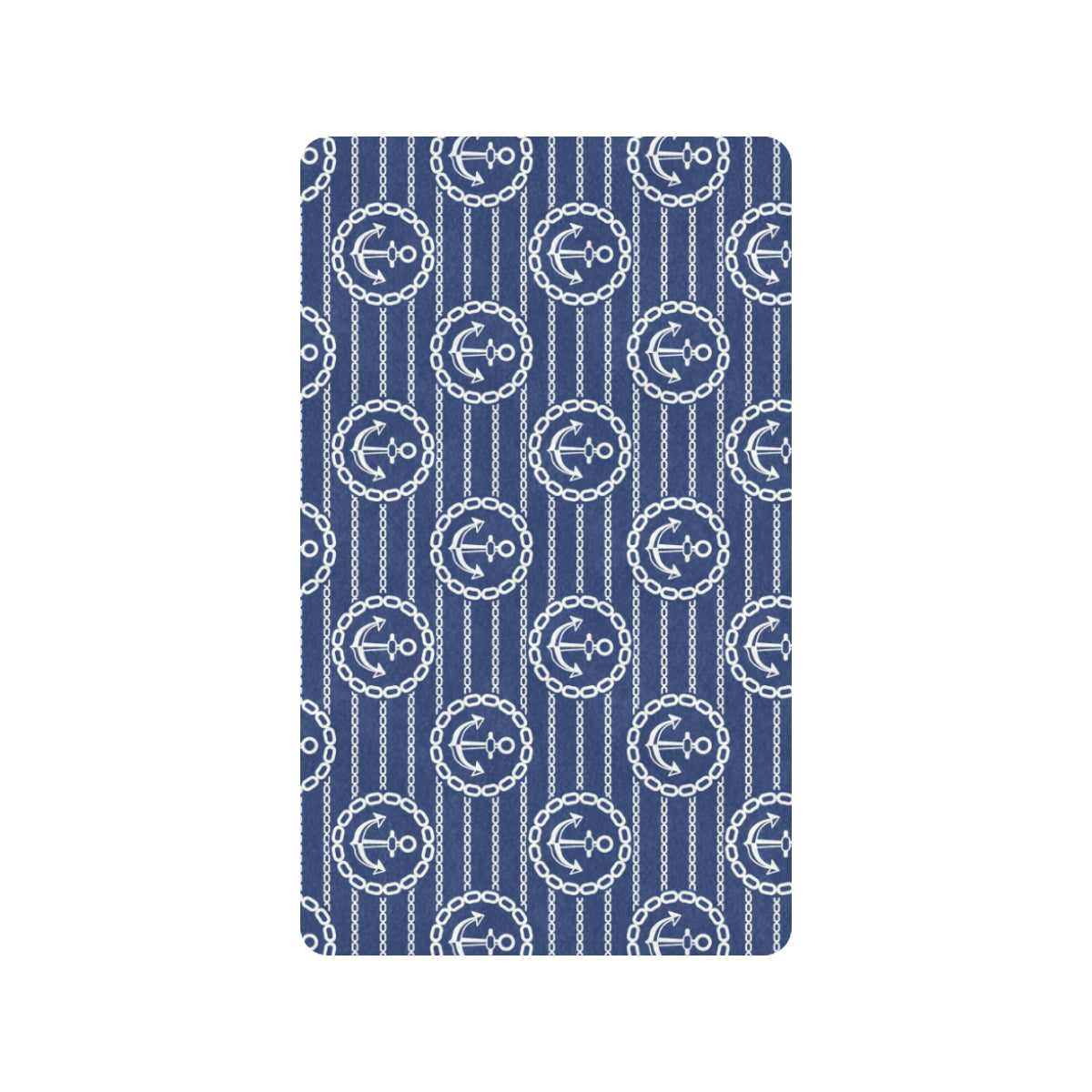 Anchor Stripe Pattern Rubber Doormat