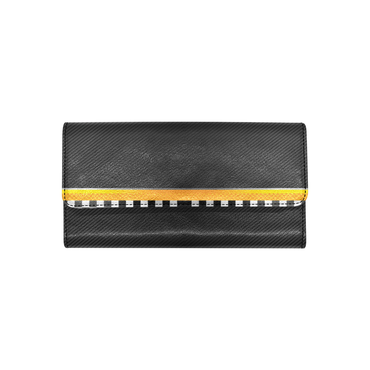 Checkered Pattern Print Design 01 Women's Trifold Wallet