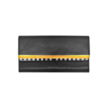 Checkered Pattern Print Design 01 Women's Trifold Wallet
