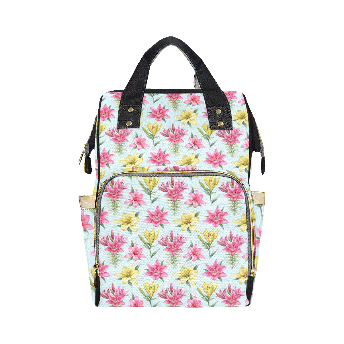 Lily Pattern Print Design LY010 Diaper Bag Backpack