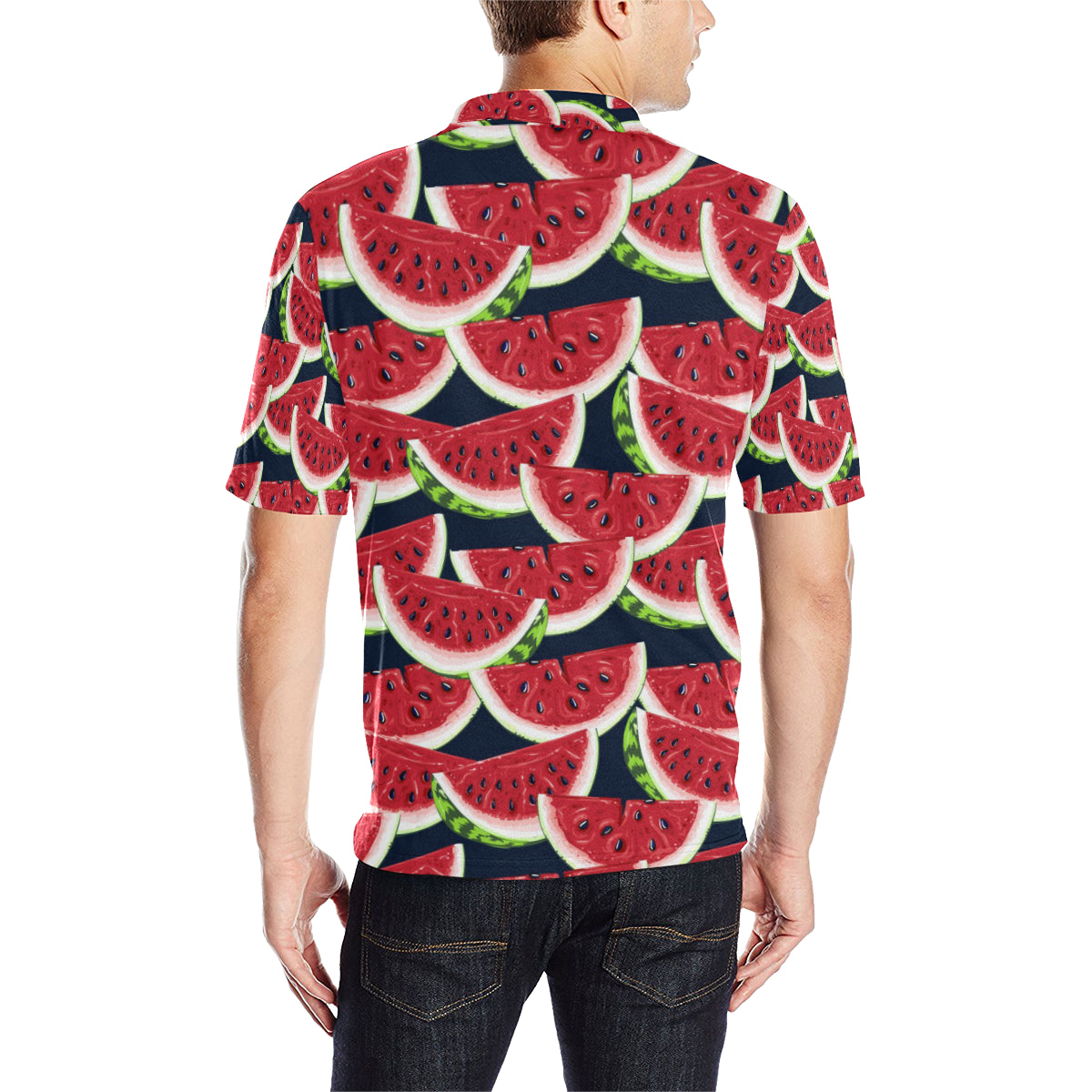 Watermelon Pattern Print Design WM011 Men Polo Shirt