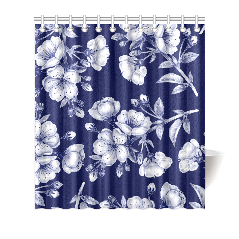 Cherry Blossom Pattern Print Design CB01 Shower Curtain