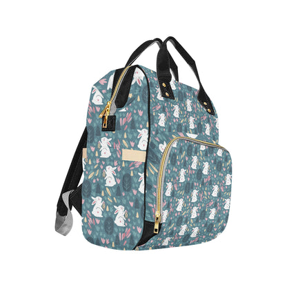Rabbit Pattern Print Design RB013 Diaper Bag Backpack