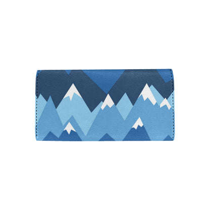 Mountain Pattern Print Design 04 Women's Trifold Wallet