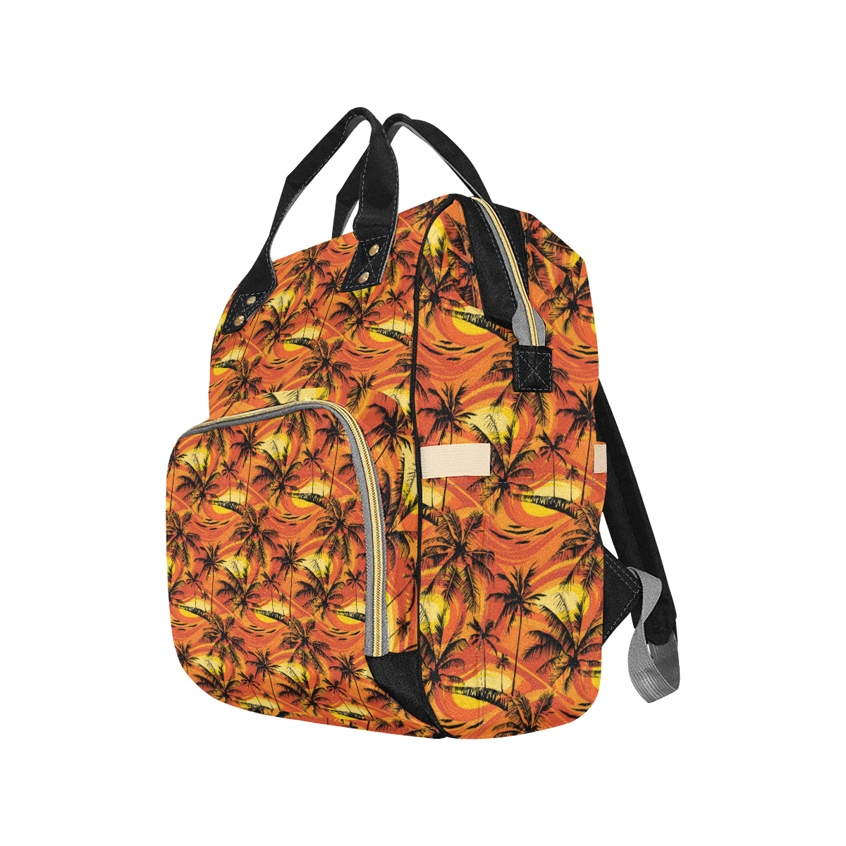 Palm Tree Pattern Print Design A02 Diaper Bag Backpack