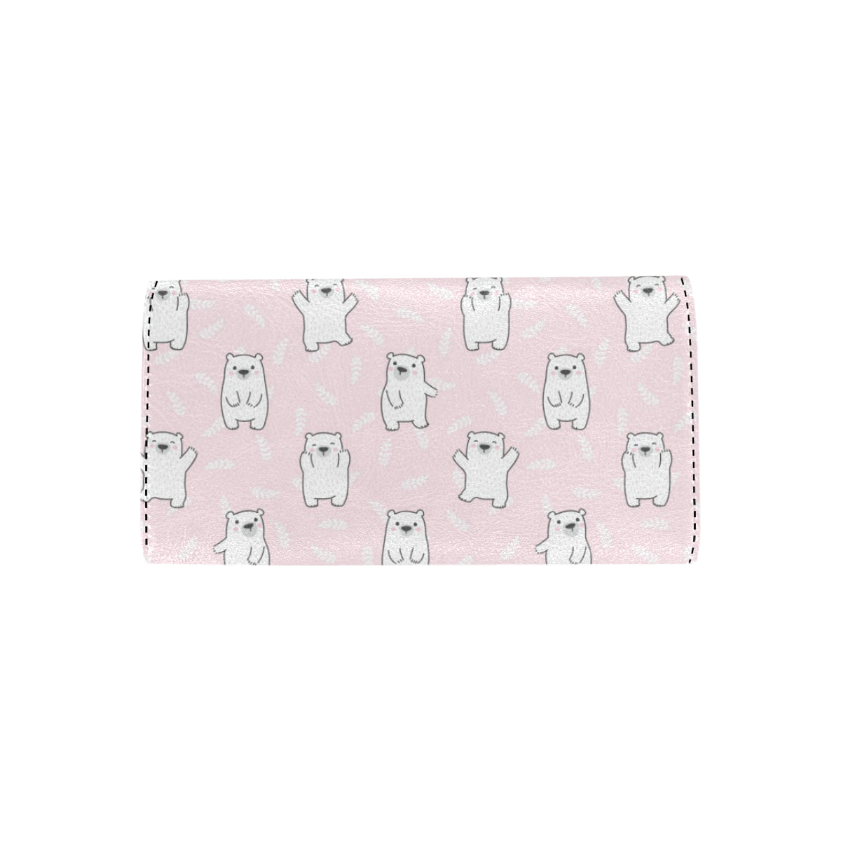 Polar Bear Pattern Print Design PB09 Women's Trifold Wallet