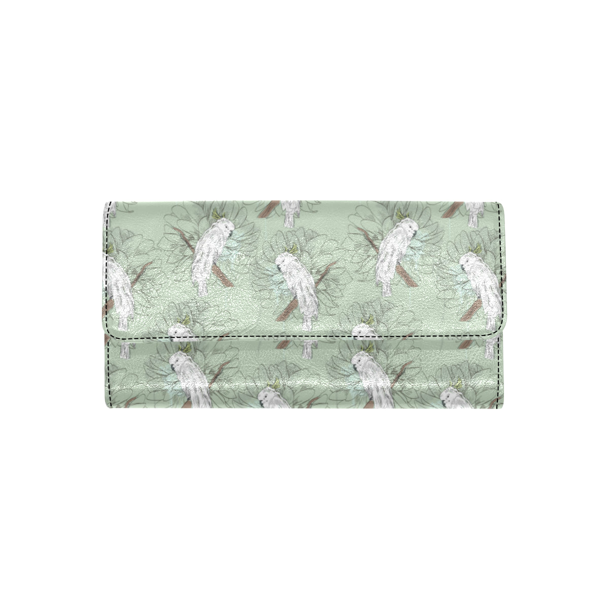 Cockatiel Pattern Print Design 01 Women's Trifold Wallet