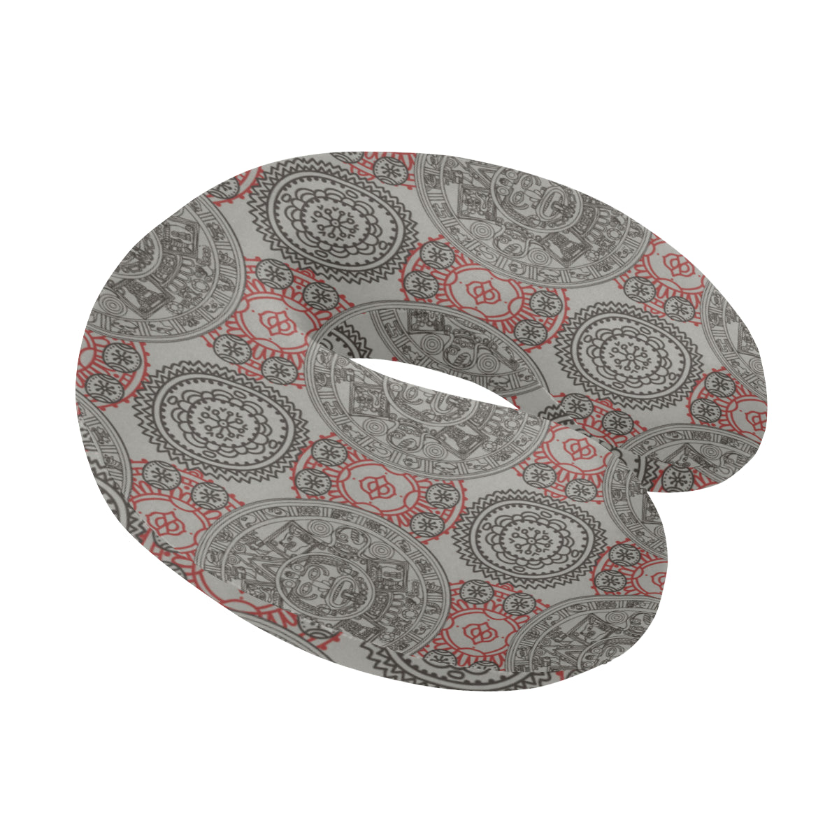Calendar Aztec Pattern Print Design 04 U-Shaped Travel Neck Pillow