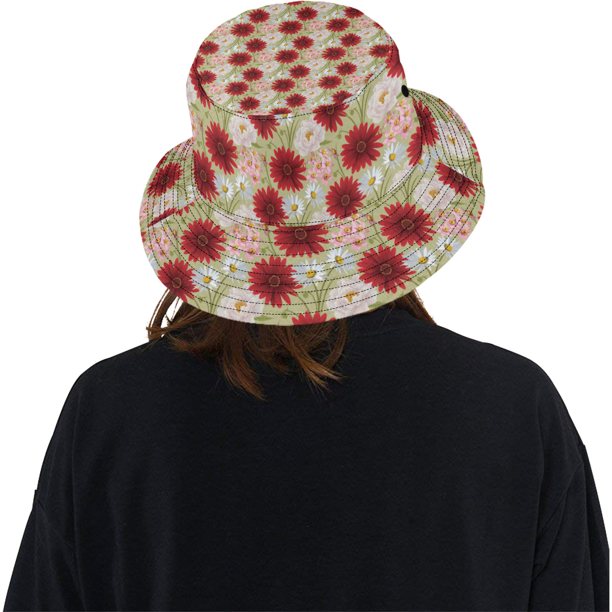 Gerberas Pattern Print Design GB07 Unisex Bucket Hat