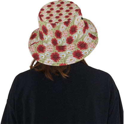 Gerberas Pattern Print Design GB07 Unisex Bucket Hat