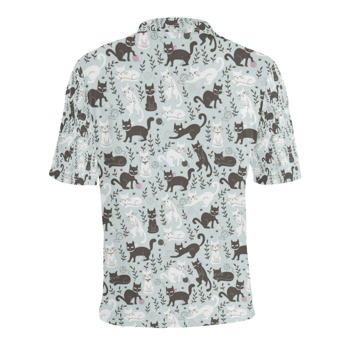 Cat Pattern Print Design 08 Men Polo Shirt