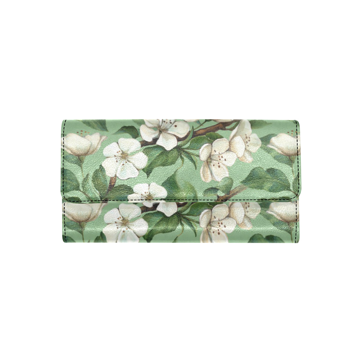 Apple blossom Pattern Print Design AB02 Women's Trifold Wallet