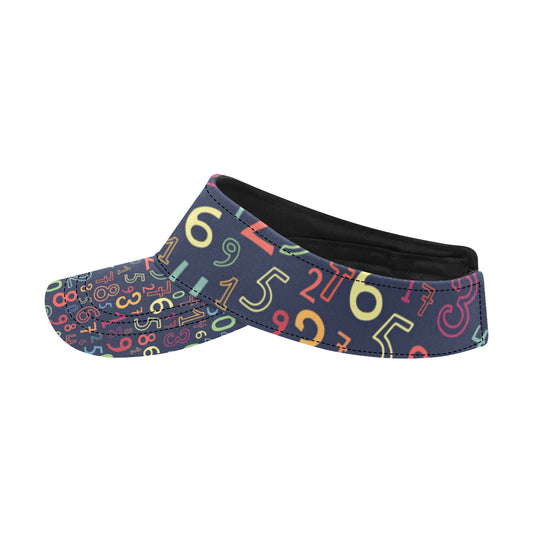 Number Pattern Print Design A01 Unisex Sun Visor