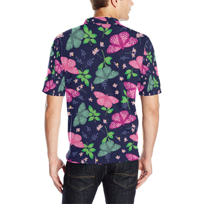 Monarch Butterfly Pattern Print Design 03 Men Polo Shirt