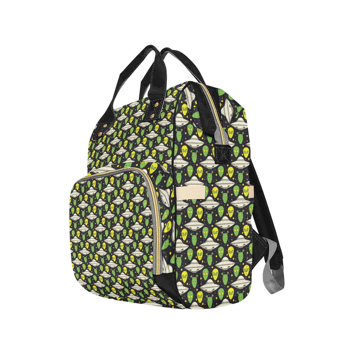 Alien UFO Pattern Diaper Bag Backpack