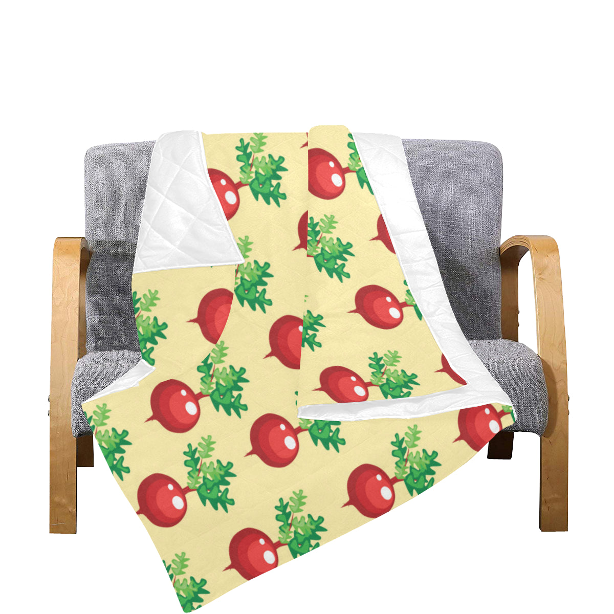 Radish Pattern Print Design A02 Premium Quilt