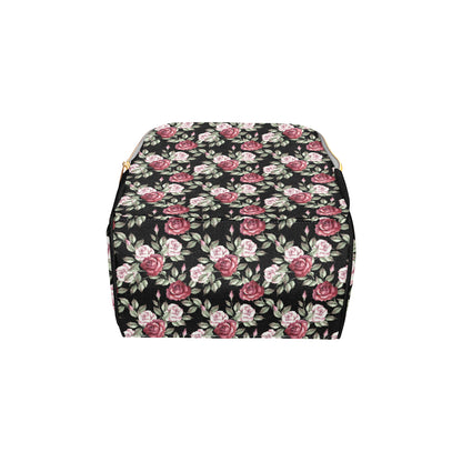 Rose Red Pink Pattern Print Design RO03 Diaper Bag Backpack