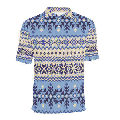Nordic Pattern Print Design A03 Men Polo Shirt